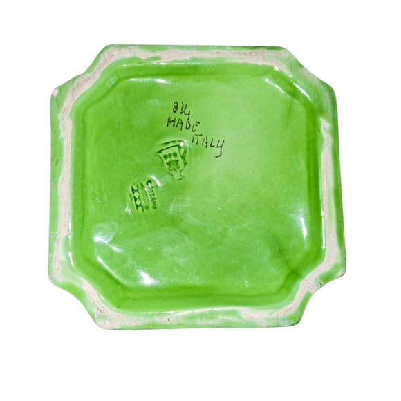 Vintage Italian green vase, Bassano ceramic - Picture 5 of 15